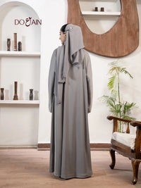 Slate Grey Silk - Abaya