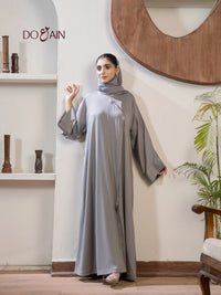 Slate Grey Silk - Abaya