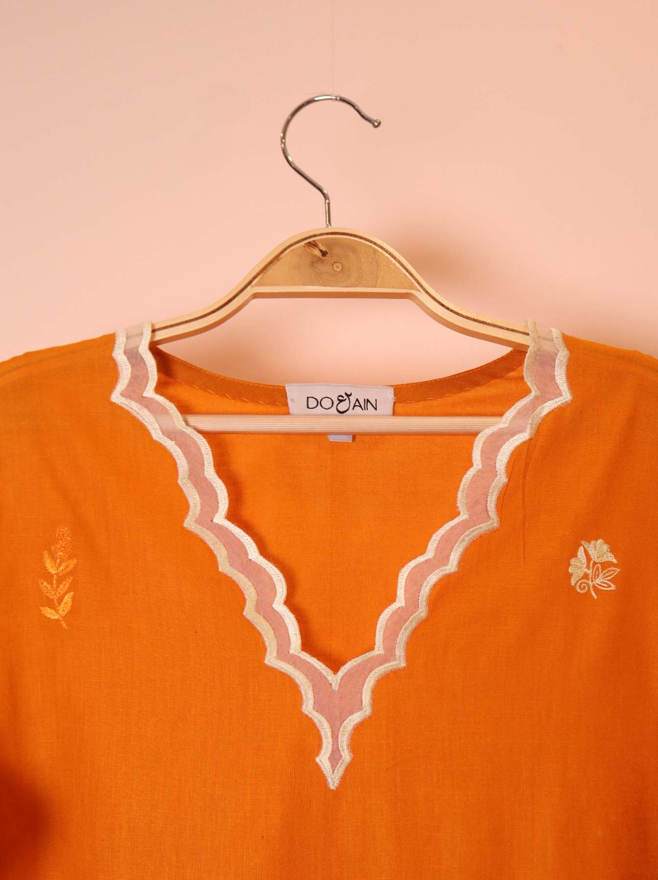 Tangerine Embroidered Co-ord Set