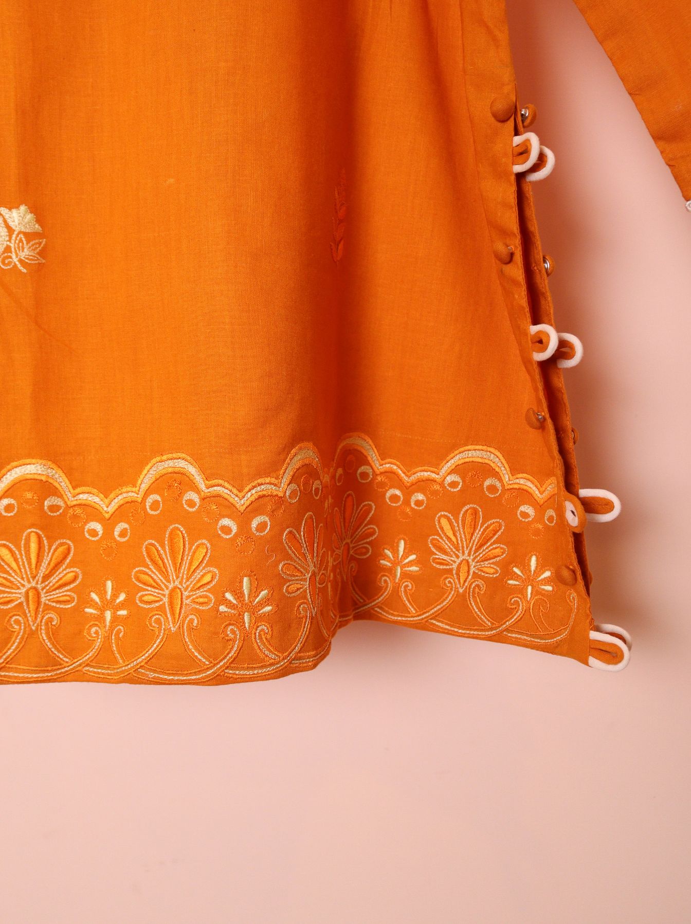 Tangerine Embroidered Co-ord Set