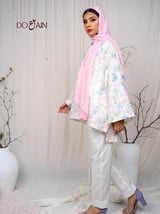 Twinspur Co-ord Set – Floral Chickenkari Elegance | DOAIN