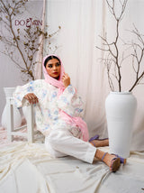 Twinspur Co-ord Set – Floral Chickenkari Elegance | DOAIN