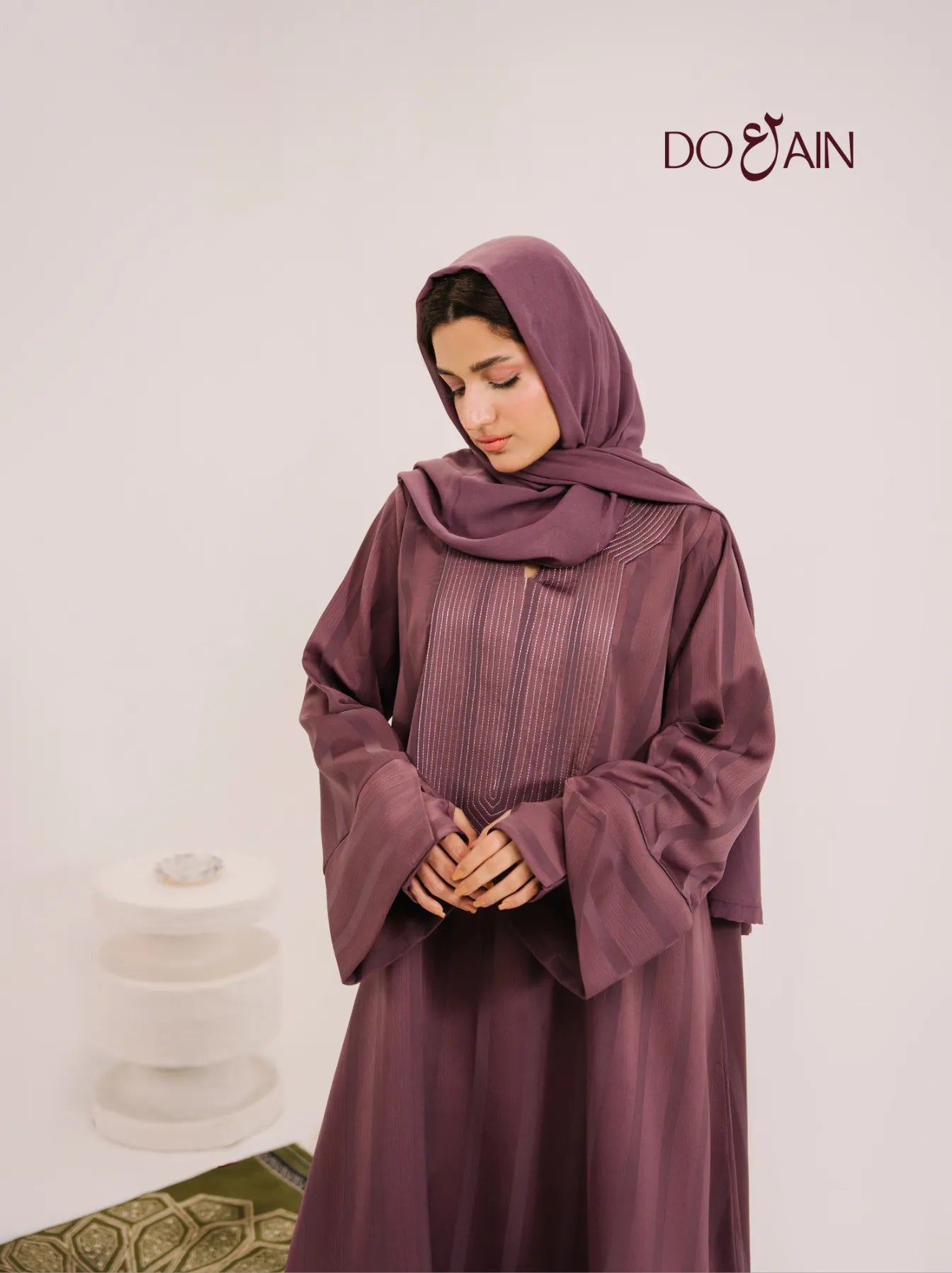 Dusk Abaya – Elegant Lightweight Abaya in Deep Serene Tone | Doain Official