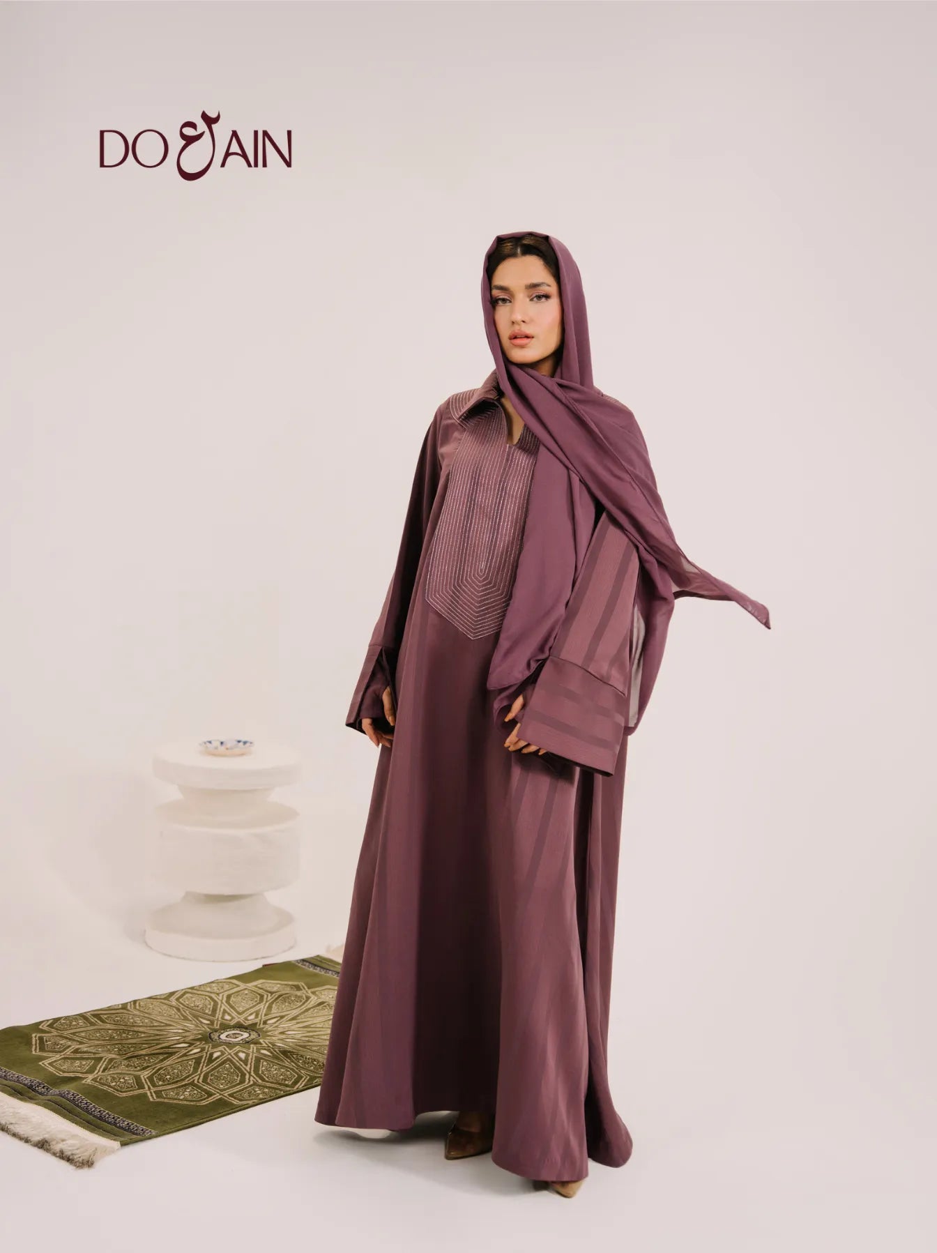 Dusk Abaya – Elegant Lightweight Abaya in Deep Serene Tone | Doain Official