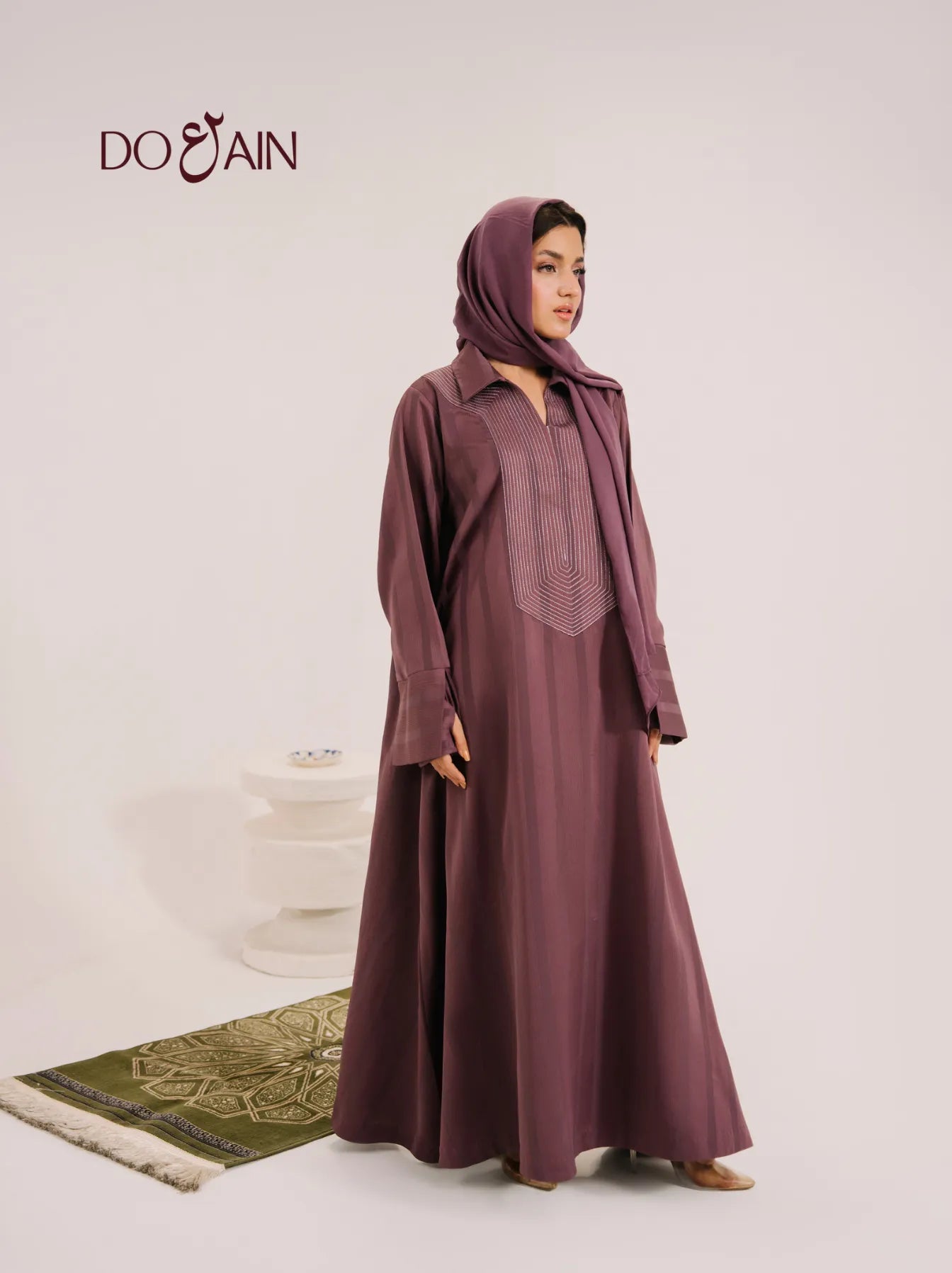 Dusk Abaya – Elegant Lightweight Abaya in Deep Serene Tone | Doain Official