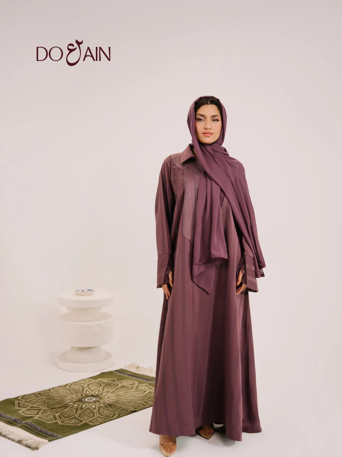 Dusk Abaya – Elegant Lightweight Abaya in Deep Serene Tone | Doain Official