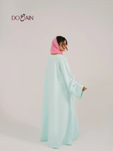 Peony Abaya – Elegant Mint Green Abaya with Relaxed Silhouette | Doain Official
