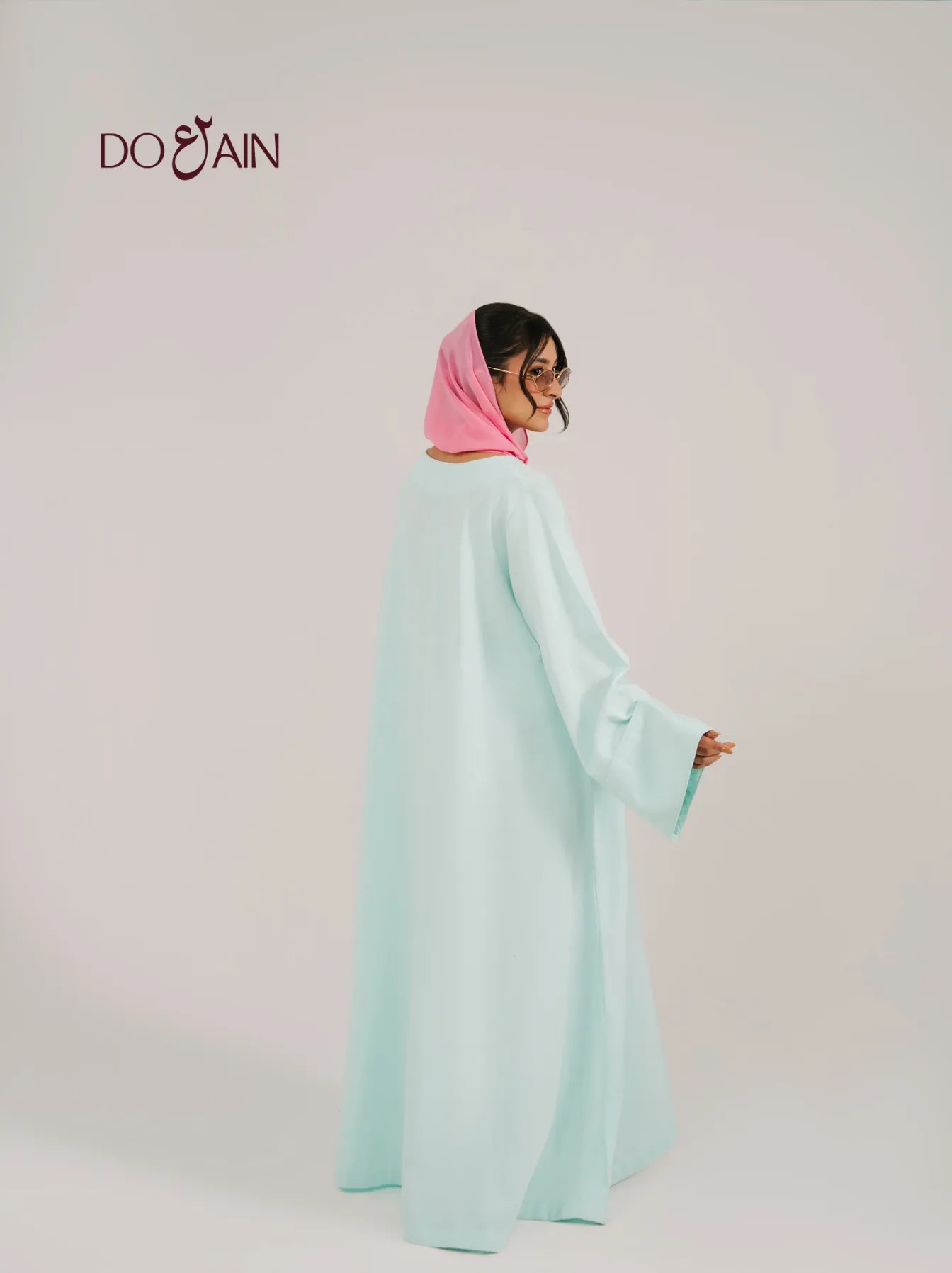 Peony Abaya – Elegant Mint Green Abaya with Relaxed Silhouette | Doain Official