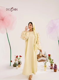 Daffodil Abaya – Vibrant Elegant Abaya with Flowing Silhouette | Doain Official