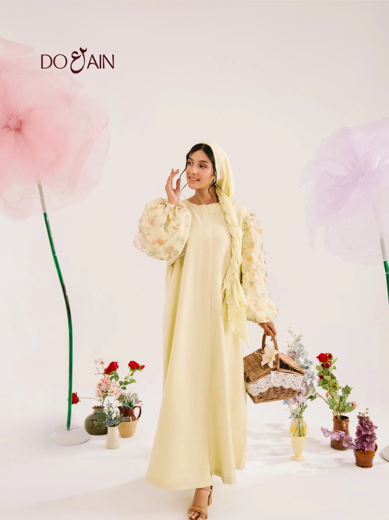 Daffodil Abaya – Vibrant Elegant Abaya with Flowing Silhouette | Doain Official