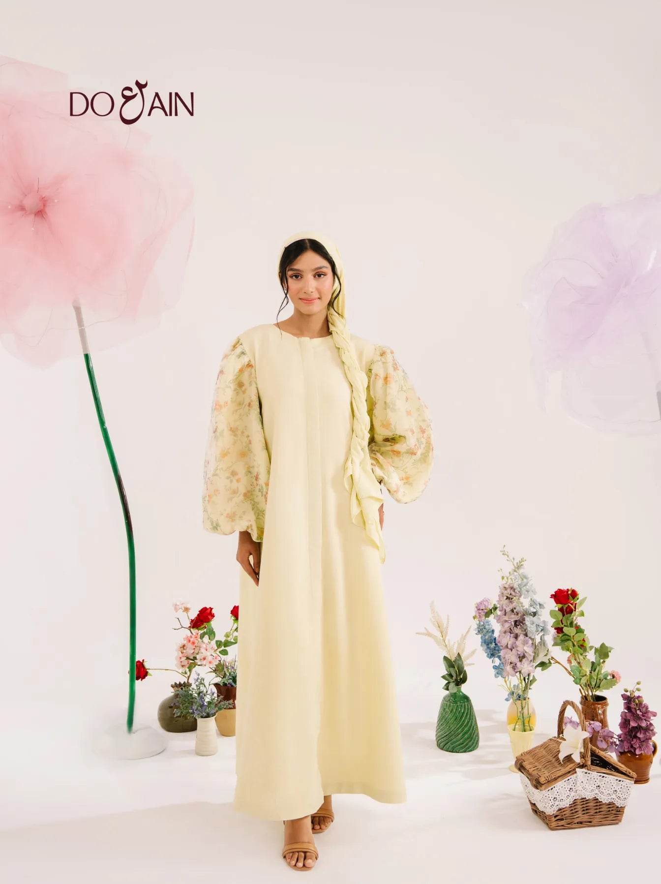 Daffodil Abaya – Vibrant Elegant Abaya with Flowing Silhouette | Doain Official